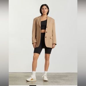 Everlane The 80's Blazer in Ash Brown Size 8 Long Sleeve Pockets Notch Formal